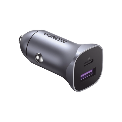 [N4-40858-221305] Cargador de Auto 30W | 2 Puertos USB-A y USB-C | Carga Rápida | Compatible con Vehículos de 12 y 24 VCD | PD3.0, QC4.0, SCP, PPS | Indicador Led | Diseño Compacto | Chip Inteligente | Caja de Aluminio.