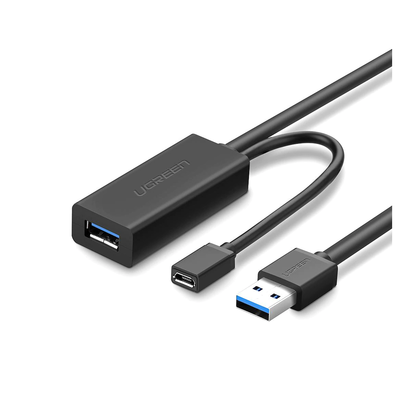 [N4-20826-208619] Cable de Extensión Activo USB 3.0 con puerto de alimentación Micro USB / 5 Metros / USB 3.0 a 5Gbps / No requiere controlador / Ideal para impresoras, consolas , Webcam, etc.