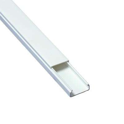 [N4-TMK-1020-SD-76653] Canaleta blanca de PVC auto extinguible, sin división, 20 x 10 mm, tramo de 2.5 m (5101-01260)