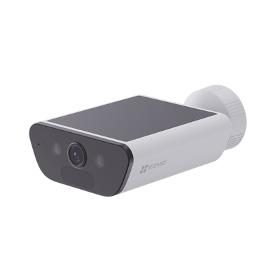 [N4-CS-CB5/4K-230416] Camara de Bateria con Panel Solar Integrado / 4K Resolucion / WI-FI 6 / Vision Nocturna / Detección Humana y de Vehiculos / Batería de 10400 MAH / IP65