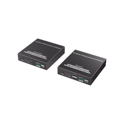 [N4-TT582KVM-222964] Kit Extensor KVM (HDMI y USB) hasta 120 metros | Transmite el Video y Controla tu DVR vía USB a distancia | Soporta resolución 4K @60Hz | Cat 6, 6a y 7 | Salida Loop en el Tx para visualización local