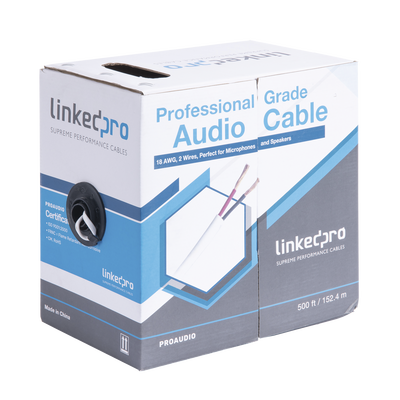 [N4-PRO-AUDIO-166947] Cable para audio profesional de 2 conductores calibre 18 para aplicaciones de audio y automatización bobina de 152 m