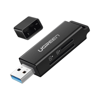 [N4-40752-219171] Lector de tarjetas SD portátil USB 3.0 de doble ranura / adaptador de tarjeta de memoria flash concentrador para TF SD Micro SD SDXC SDHC MMC RS-MMC Micro SDXC Micro SDHC UHS-I
