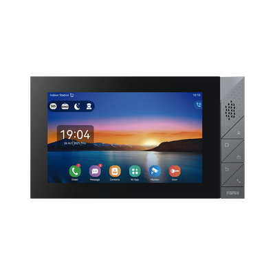 [N4-I55A-215243] Monitor IP/SIP para interior con Android, Wi-Fi, Bluetooth, pantalla táctil de 7", audio de 2 vías, PoE, 8 interfaces de entrada de alarma.