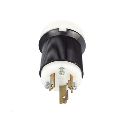 [N4-HUB-HBL-2621-204368] Clavija Industrial con Bloqueo de Media Vuelta / 30 A 250 V CA / 2 Polos 3 Hilos / Color Blanco y Negro / Nema L6-30P.