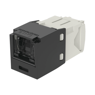 [N4-CJH688TGBL-207740] Conector Jack RJ45 Estilo TG con Ventana, Mini-Com, Categoría 6, de 8 posiciones y 8 cables, Color Negro