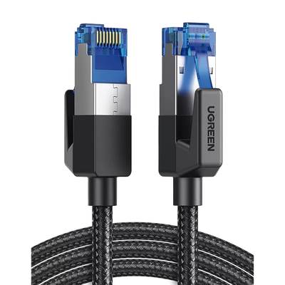 [N4-80429-210822] Cable Ethernet Cat8 CLASSâ… F/FTP Redondo con Malla de Nylon 1 Metro