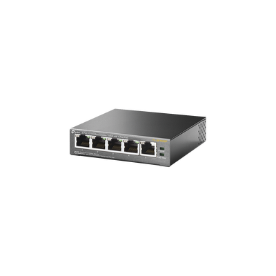 [N4-TL-SF1005P-156904] Switch PoE no Administrable de escritorio / 5 puertos 10/100 Mbps / 4 puertos PoE af/at / Presupuesto 67 W / Modo Extensor hasta 250 m / Calidad video prioritaria