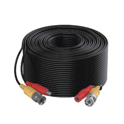 [N4-DS-1LH1S2C-10-220448] Cable Coaxial Siames (Mini RG59) + Alimentación / 10 Metros de Distancia / CCA / Soporta 1080p (2 Megapixel) hasta 4K (8 Megapixel)  / Uso Interior y Exterior
