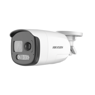 [N4-DS-2CE12DF3T-PIRXOS-192337] [ColorVu] Bala TURBOHD 2 Megapixel (1080p) / Imagen a Color 24/7 / Lente 2.8 mm / Luz Blanca 40 mts / Exterior IP67 / WDR 130 dB / Sensor PIR / Sirena Integrada / Salida de Audio Estrobo ROJO - AZUL / Micrófono Integrado