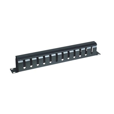 [N4-LPCM-04-65991] Organizador de Cables Horizontal de 1U para Rack de 19" con Cubierta Metálica