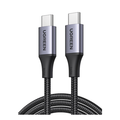 [N4-90440-226390] Cable USB-C a USB-C | 2 Metros | Potencia de Carga 240W | 48V/5A | PD3.1 /3.0 | 480 Mbps | Chip E-Market | Carcasa de Aluminio | Nylon Trenzado.
