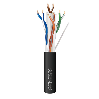[N4-5110-1008-204591] Bobina de cable de 305 Metros Cat6 CALIBRE 24 Exterior para CLIMAS EXTREMOS, RoHS, color Negro