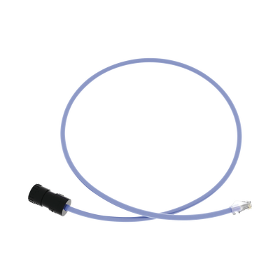 [N4-FC-ICCP1MBU-202810] Cable de Conexión en Campo Jack a Plug RJ45, Categoría 6A, CMP (Plenum), 1 Metro, Color Azul