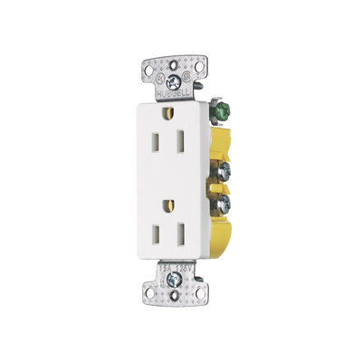 [N4-HUB-RRD15W-205078] Contacto Duplex Decorador 15A 125V, 2 Polos, 3 Hilos, Color  Blanco (Nema5-15R).