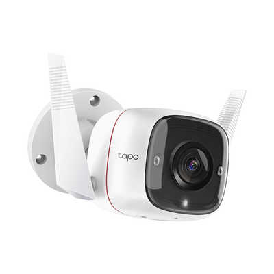 [N4-TAPOC310-191349] Cámara IP Wi-Fi para exterior, 3 megapixel, audio doble vía, visión nocturna, notificación Push, acepta memoria Micro SD de para grabación.
