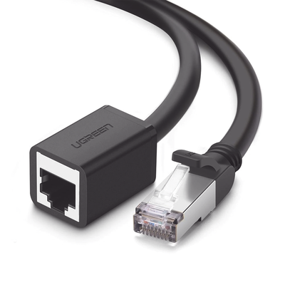[N4-11282-208616] Cable de Extensión Cat6 RJ45 F/UTP / Macho a Hembra / 3m / Método de conexión 568B / Velocidad de transmisión 1000Mbps / Ancho de banda del canal 250MHz /Caja de Cobre / Negro