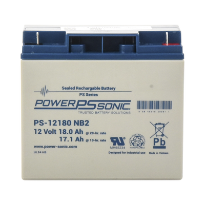 [N4-PS-12180-NB2-216330] Batería 12V, 18AH, Para Respaldo, Tecnologías AGM/VRLA, Diseño De Vida Útil 5 Años, Terminales Tipo NB2, Listada UL, Libre De Mantenimiento