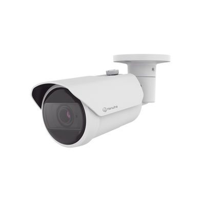 [N4-QNO-C8083R-223660] Cámara IP Tipo Bala Antivandálica 5 Megapíxel / Lente Varifocal 3.2 - 10mm / IR 30M / WDR 120db / IP66 / H.265 & WiseStream / Inteligencia Artificial Deteccion de Personas y vehiculos