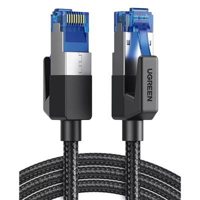[N4-80431-215672] Cable Ethernet Cat8 CLASSâ… F/FTP Redondo con Malla de Nylon 2 Metros