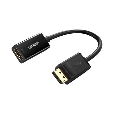 [N4-40363-224415] Convertidor DisplayPort a HDMI 4K| 3D | HDR | Blindaje interno | Botón Liberador | Carcasa de ABS | Plug & Play | CE, FCC, RoHS | Cable de 25 cm.