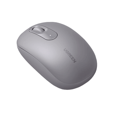 [N4-90669-223850] Mouse Inalámbrico 2.4G 800/1200/1600/2400 DPI | Función de 3 botones | Alcance 10m | Silencioso |  Ergonómico | Anti-caída y Anti-interferencias | Batería Alcalina AA incluida  | Color Grey.