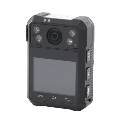 [N4-DS-MCW40B/128G/GLE-223982] Body Camera Portátil / Grabación a 1920 × 1080p / Pantalla Frontal 1.77" TFT / Conexión Remota 4G / WiFi / GPS / Fotos de Hasta 40 Megapixel / IP68 / H.265 / 128 GB de Almacenamiento / Microfono Integrado