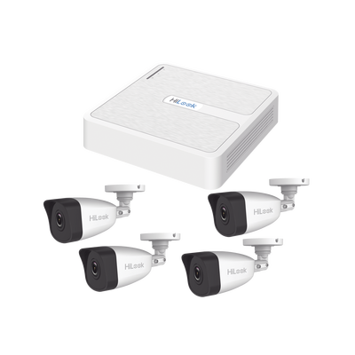 [N4-KIP4MP/4B-191240] Kit IP 4 Megapixel / NVR de 4 Canales con 4 Puertos PoE / 4 Cámaras IP Bala para Exterior