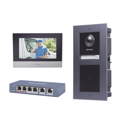[N4-DSKIS601-V2-177008] KIT de Videoportero IP con llamada a App de Smartphone y Lector de Tarjetas EM / 2da Generación (Modular) / Montaje para EMPOTRAR incluido