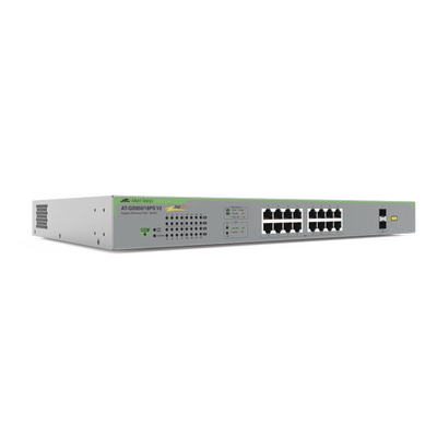[N4-AT-GS950/18PS-V2-10-205649] Switch PoE+ Gigabit WebSmart de 16 puertos 10/100/1000 Mbps (2 x Combo) + 2 puertos gigabit SFP (Combo), 185 W