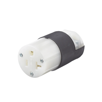 [N4-HUB-HBL5369C-213839] Conector Entrada Recta/ 20 A 125V/ 2 Polos 3 Hilos/ Nema 5-20 R/ Grado Industrial- Comercial / Color Negro-Blanco.
