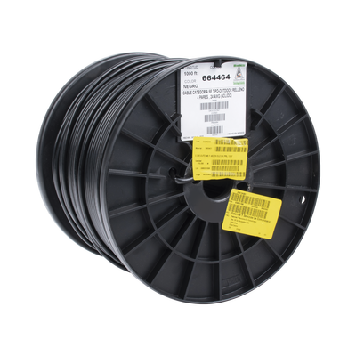 [N4-66-44-64/1000-7531] Bobina de 1000 ft ( 305 m ) Cat5e con gel para exterior, color Negro, para aplicaciones en sistemas de redes de datos y cableado estructurado.Uso intemperie.