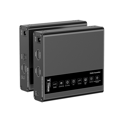 [N4-TT-676E-191533] Kit Extensor HDMI para distancias de 70 metros / Resolución 4K x 2K@ 60 Hz/ Cat 6, 6a y 7 / IPCOLOR / CERO LATENCIA / SIN COMPRIMIR / Uso 24/7 / Puerto S/PDIF / Salida Loop / Alimente solo el Tx (PoC) / Control IR