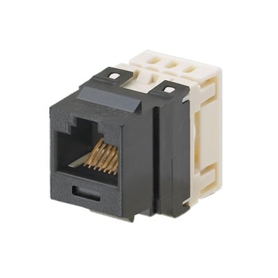 [N4-NK688MBL-74200] Conector Jack Estilo 110 (de Impacto), Tipo Keystone, Categoría 6, de 8 posiciones y 8 cables, Color Negro