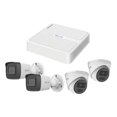 [N4-KIPH2B2D/2MP-239112] Kit IP 2 Megapixel / NVR de 8 Canales con 8 Puertos PoE / 2 Cámaras IP Bala para Exterior / 2 Cámaras IP Domo para Exterior