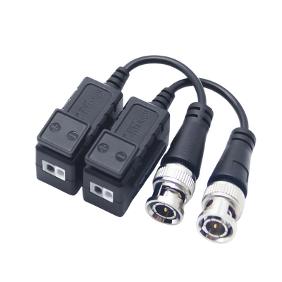 [N4-TT101FPTURBOP-225088] Kit de Transceptores (Baluns) con Terminal PUSH SUPERIOR, PROTECCION DE SOBRECARGA INTEGRADO, Resolución 4K , Cable flexible COAXIAL Blindado / COAXITRON / AUDIO POR COAXITRON / Conector 100% COBRE /  Calidad PREMIUM