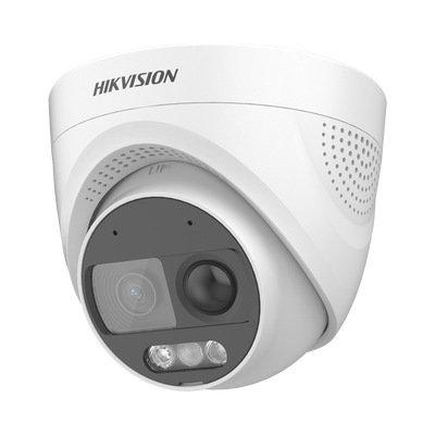 [N4-DS-2CE72DF3T-PIRXOS-192338] Turret TURBOHD 2 Megapixeles (1080p) / Imagen a color 24/7 / Lente 2.8 mm / Luz Blanca 20 mts / Exterior IP67 / WDR 130dB / Sensor PIR / Sirena Integrada / Estrobo ROJO - AZUL / Micrófono Integrado