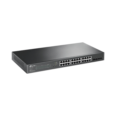 [N4-TL-SG2428P-190895] Switch PoE JetStream SDN Administrable 24 puertos 10/100/1000 Mbps + 4 puertos SFP, 24 puertos PoE, 250W, administración centralizada OMADA SDN