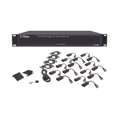 [N4-KITTT16PVTURBOX-159455] Kit de TRANSCEPTOR ACTIVO DE 16 Canales / VIDEO+PODER en un solo Cable UTP / 150m en 4K, 200m en 5 MP/ Envía 36 Vcc y recibe 12 Vcc / TODO INCLUIDO PARA RACK / Compatible con cámaras HD-TVI/CVI/AHD/CVBS / Instalación Limpia
