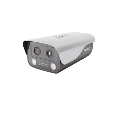 [N4-HF-VT410-228807] (HikFire) Cámara IP de Detección Térmica de Incendios / Detección de Llamas y Temperaturas Anormales / 4 Megapíxel (Lente Óptico) + 1 Megapíxel (Lente Térmico) / Compatible con Hik-Connect