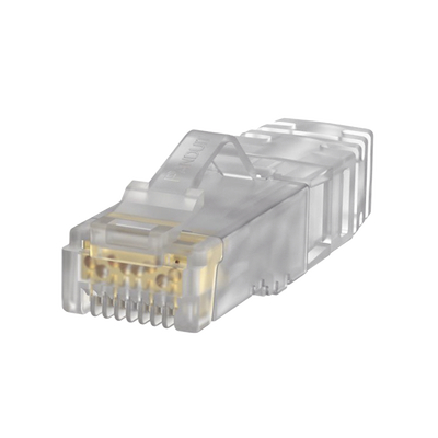 [N4-SP6X88-C-185839] Plug RJ45 Cat6A, Para Cable UTP de Calibre 23-24 AWG, Chapado en Oro de 50 micras, Paquete de 100 piezas