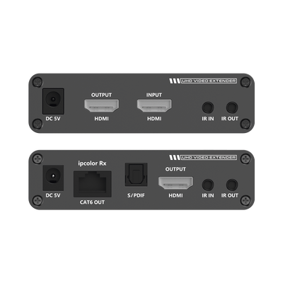 [N4-TT-676-176274] Kit Extensor HDMI hasta 700 metros con Conexión en Cascada / 4K @ 60 Hz/ 70 metros PTP con Cat 6, 6a y 7 / IPCOLOR / CERO LATENCIA / SIN COMPRIMIR / Salida Loop / IR bidireccional / Puerto S/PDIF / Soporta ARC / Soporta 10 TT-676-Rx.