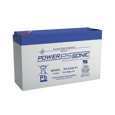 [N4-PS-6100-F1-223842] Batería 6V, 12AH, Para Respaldo, Tecnologías AGM/VRLA, 5 Años Vida Útil, Terminales F1, Reconocida UL