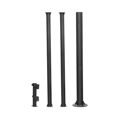 [N4-XGA-POLE-6MS-176437] Poste Seccionado de 6 Metros / Tubos Mas Gruesos / Especializado para la Instalación de Videovigilancia / Incluye Base de Cimentación y Brazo para Cámara PTZ / Color Negro