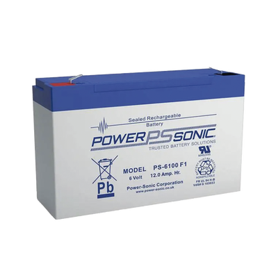 [N4-PS-6100-F2-223843] Batería 6V, 12AH, Para Respaldo, Tecnologías AGM/VRLA, 5 Años Vida Útil, Terminales F2, Reconocida UL