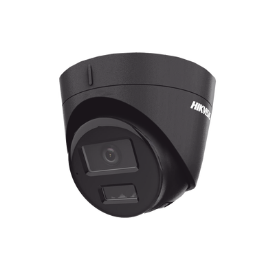 [N4-DS-2CD1343G2-LIUF/BLACK-233625] [Dual Light] Turret IP 4 Megapixel / Color Negro /  Lente 2.8 mm / 30 mts IR + 30 mts Luz Blanca / Micrófono Integrado / ACUSENSE Lite / Exterior IP67 / H.265 / PoE / ONVIF / Micro SD