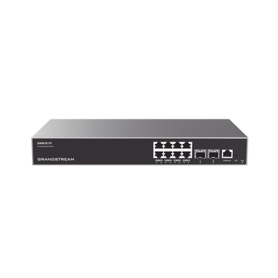 [N4-GWN7811P-221770] Switch Capa 3 PoE+ Administrable / 8 puertos 10/100/1000 Mbps + 2 Puertos SFP+ de 10 Gigabits / Hasta 120W / Compatible con GWN Cloud.
