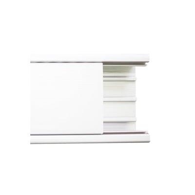 [N4-TEK-100-76626] Canaleta con tapa en color blanco de PVC auto extinguible 100 x 52 x 2500mm (5501-01250)