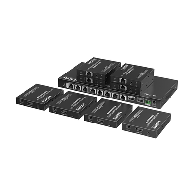 [N4-TT-828N-230630] Kit Divisor y Extensor HDMI / Divide 1 Fuente HDMI a 8 Pantallas / Extiende la señal HDMI hasta 70 m / Resolución 4K @ 60 Hz/ Cat 6/6a/7 / IPCOLOR / CERO LATENCIA / Uso 24/7 / Puerto S/PDIF / EDID / RS232 / Salida Loop / Alimente solo el Tx