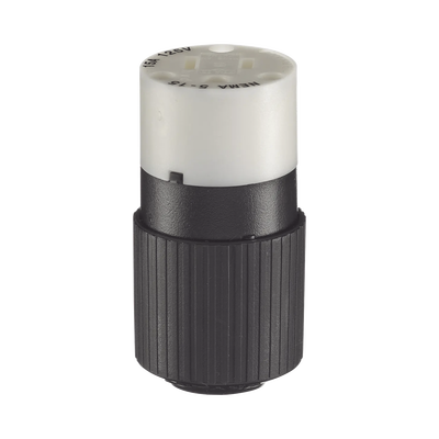 [N4-HUB-BRY-5269-NC-207759] Conector de 15 A 125 V CA/ 2 Polos 3 Hilos/ Grado Industrial/ Color  Blanco y Negro/ NEMA 5-15R.